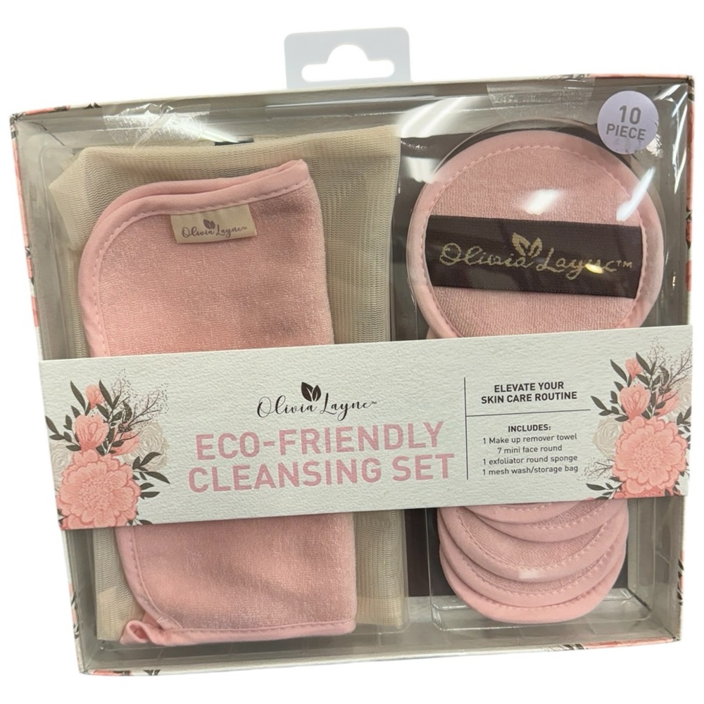 10-piece Eco-Friendly Bamboo Cotton Face Cleansing Kit NEW - Picture 5 of 6